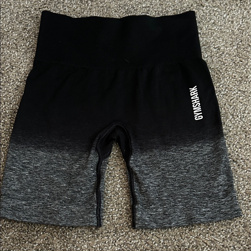 Gymshark Ombre Black and Gray Shorts